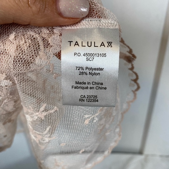 💚 Talula Sheer Lace Tank Top - Light Pink - Picture 3 of 4